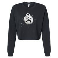Cryptocurrency Fun Relaxing Space Man On Xrp Crypto Moon Cropped Pullover Crew