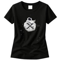 Cryptocurrency Fun Relaxing Space Man On Xrp Crypto Moon Womens T-Shirt