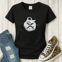 Cryptocurrency Fun Relaxing Space Man On Xrp Crypto Moon Womens T-Shirt