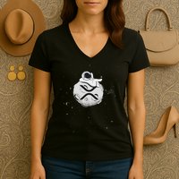 Cryptocurrency Fun Relaxing Space Man On Xrp Crypto Moon Women's V-Neck T-Shirt