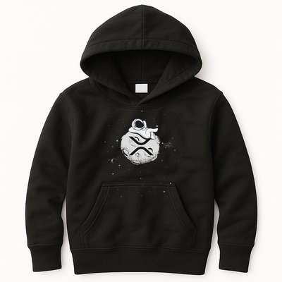 Cryptocurrency Fun Relaxing Space Man On Xrp Crypto Moon Kids Hoodie