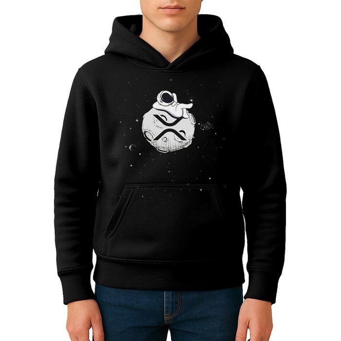 Cryptocurrency Fun Relaxing Space Man On Xrp Crypto Moon Kids Hoodie