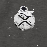 Cryptocurrency Fun Relaxing Space Man On Xrp Crypto Moon Vector Backpack