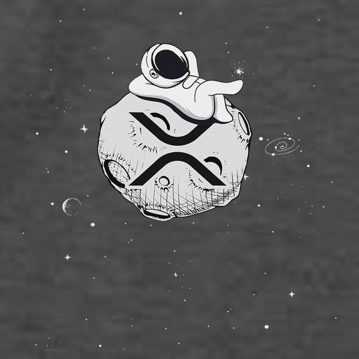 Cryptocurrency Fun Relaxing Space Man On Xrp Crypto Moon Vector Backpack