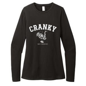 Cranky Fishing Reel Pun Humor Fishermen Hoilday Womens CVC Long Sleeve Shirt