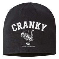 Cranky Fishing Reel Pun Humor Fishermen Hoilday Sustainable Beanie