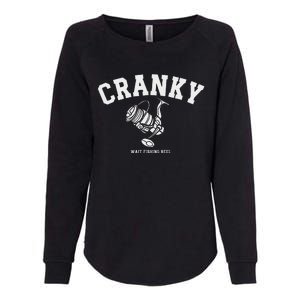 Cranky Fishing Reel Pun Humor Fishermen Hoilday Womens California Wash Sweatshirt