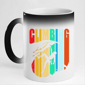 Climber Funny Rock Climbing Gift 11oz Black Color Changing Mug