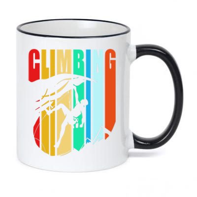 Climber Funny Rock Climbing Gift 11oz Black Color Changing Mug