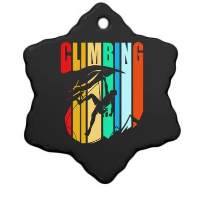 Climber Funny Rock Climbing Gift Ceramic Star Ornament