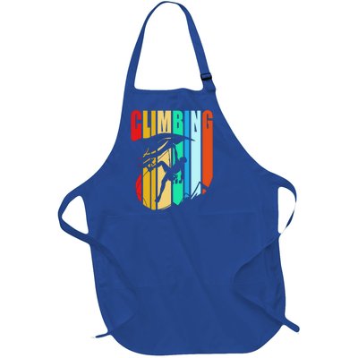 Climber Funny Rock Climbing Gift Full-Length Apron With Pockets