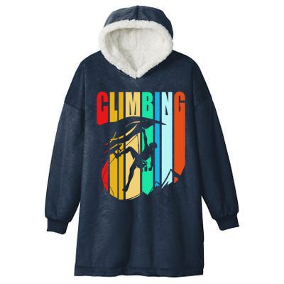 Climber Funny Rock Climbing Gift Hooded Wearable Blanket