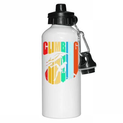 Climber Funny Rock Climbing Gift Aluminum Water Bottle