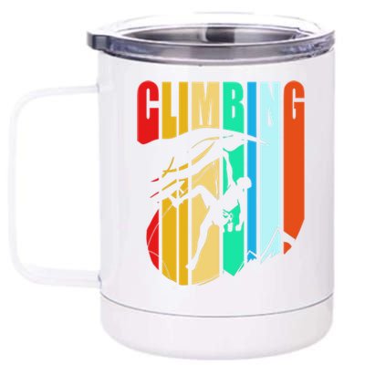 Climber Funny Rock Climbing Gift 12 oz Stainless Steel Tumbler Cup