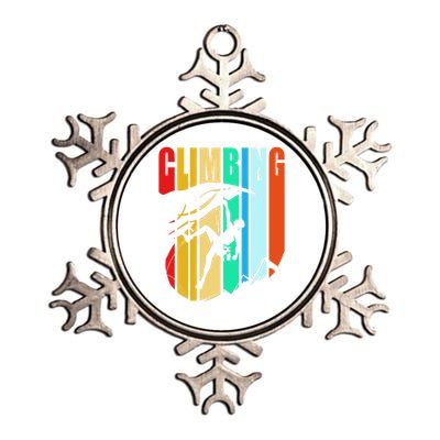 Climber Funny Rock Climbing Gift Metallic Star Ornament