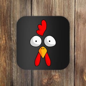 Chicken Face Rooster Halloween Costume Farm Poultry Coaster