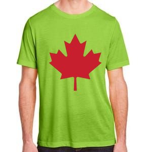 Canadian Flag Red Maple Leaf Canada Day Adult ChromaSoft Performance T-Shirt