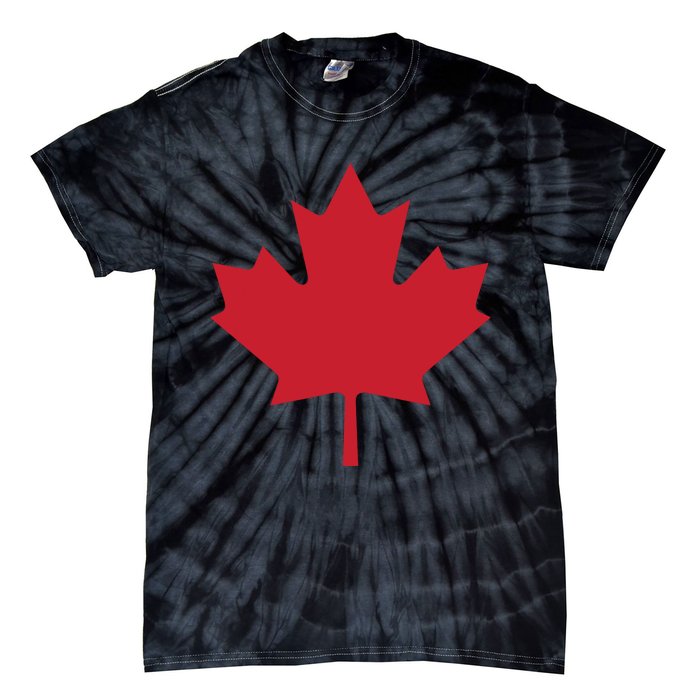 Canadian Flag Red Maple Leaf Canada Day Tie-Dye T-Shirt