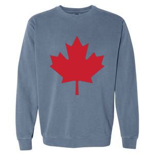 Canadian Flag Red Maple Leaf Canada Day Garment-Dyed Sweatshirt