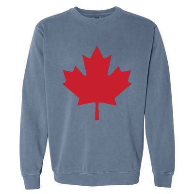 Canadian Flag Red Maple Leaf Canada Day Garment-Dyed Sweatshirt