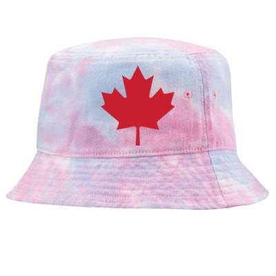 Canadian Flag Red Maple Leaf Canada Day Tie-Dyed Bucket Hat