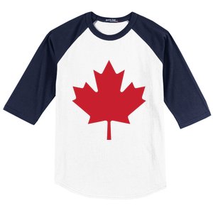 Canadian Flag Red Maple Leaf Canada Day Baseball Sleeve Shirt