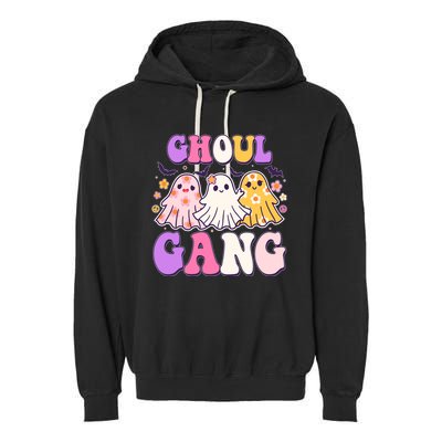 Cute Funny Retro Ghoul Gang Ghosts Garment-Dyed Fleece Hoodie
