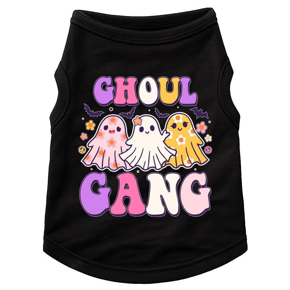 Cute Funny Retro Ghoul Gang Ghosts Doggie Tank