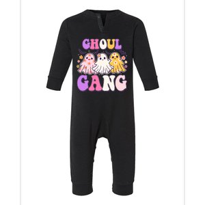 Cute Funny Retro Ghoul Gang Ghosts Infant Fleece One Piece