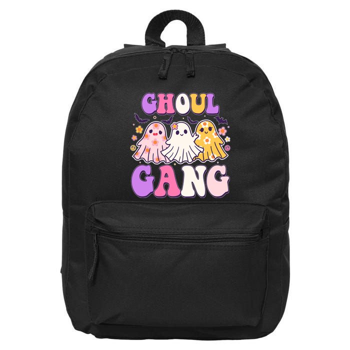 Cute Funny Retro Ghoul Gang Ghosts 16 in Basic Backpack