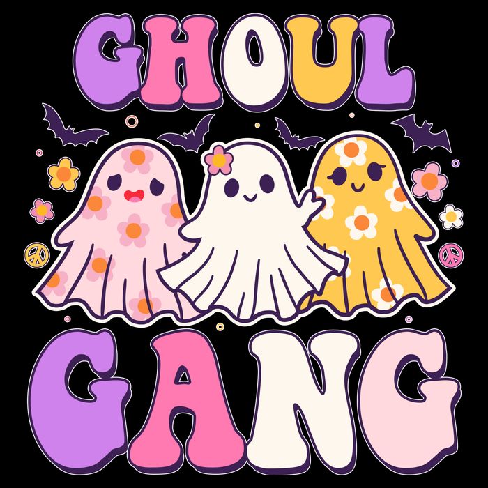 Cute Funny Retro Ghoul Gang Ghosts 16 in Basic Backpack