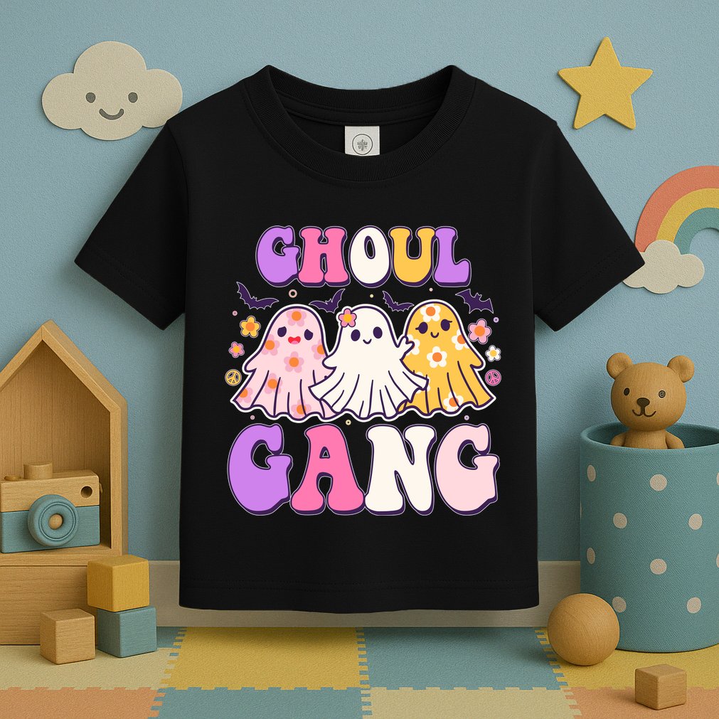 Cute Funny Retro Ghoul Gang Ghosts Toddler T-Shirt