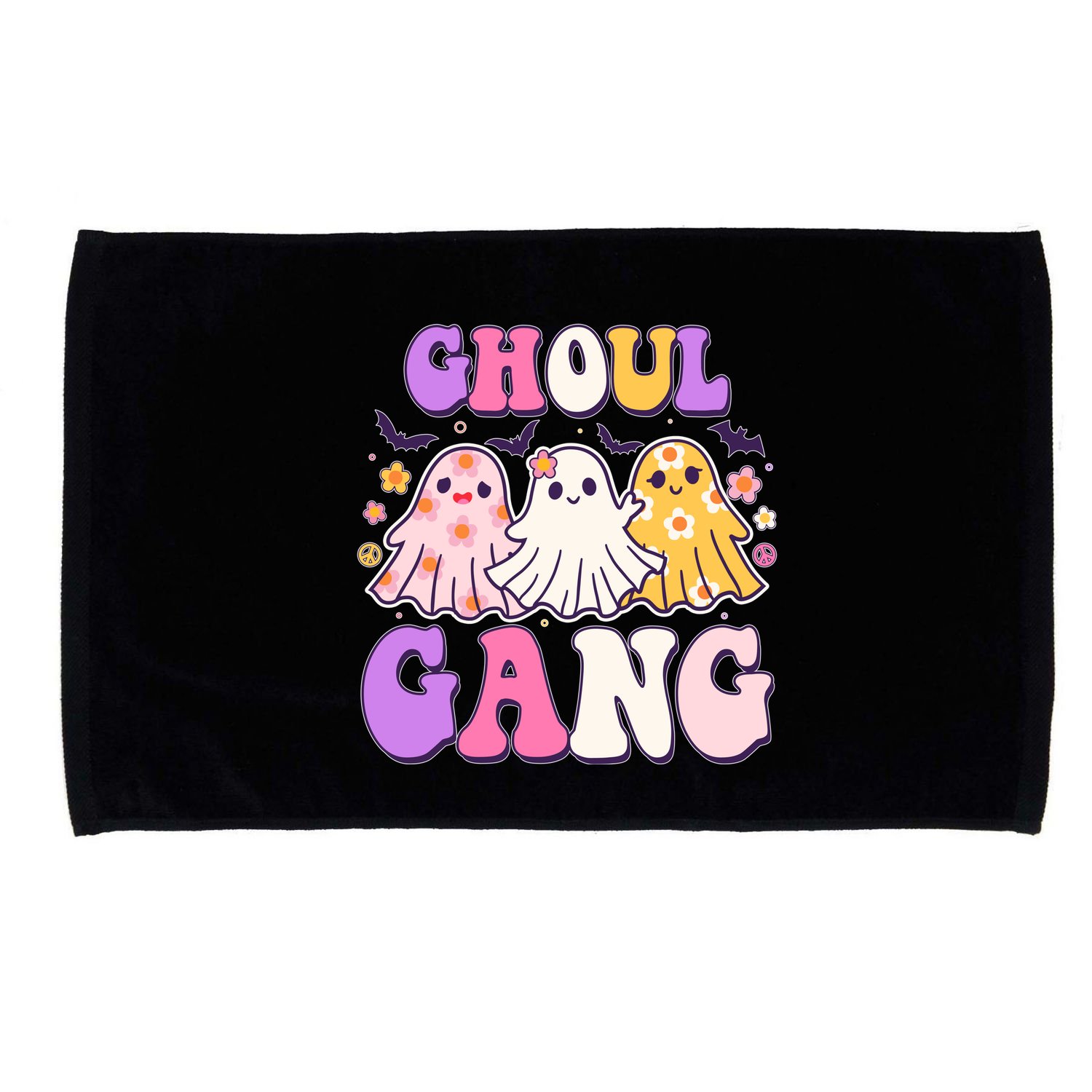 Cute Funny Retro Ghoul Gang Ghosts Microfiber Hand Towel