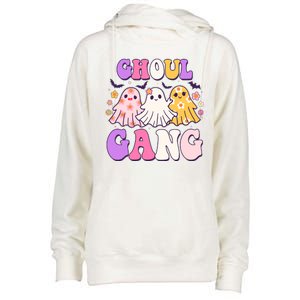 Cute Funny Retro Ghoul Gang Ghosts Womens Funnel Neck Pullover Hood