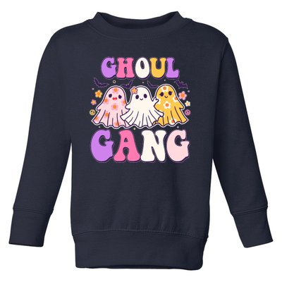 Cute Funny Retro Ghoul Gang Ghosts Toddler Sweatshirt