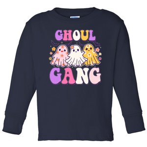 Cute Funny Retro Ghoul Gang Ghosts Toddler Long Sleeve Shirt