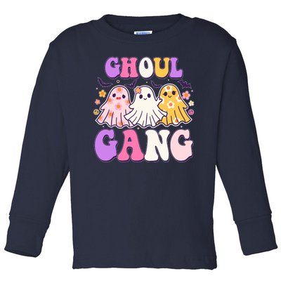 Cute Funny Retro Ghoul Gang Ghosts Toddler Long Sleeve Shirt