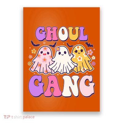 Cute Funny Retro Ghoul Gang Ghosts Poster