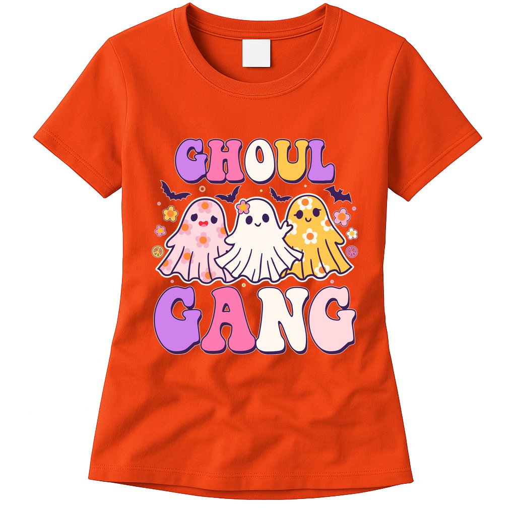 Cute Funny Retro Ghoul Gang Ghosts Womens T-Shirt