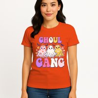 Cute Funny Retro Ghoul Gang Ghosts Womens T-Shirt