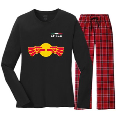 Checo Formula Racing Driver Fan Team Funny Hecho En Mexico Women's Long Sleeve Flannel Pajama Set 