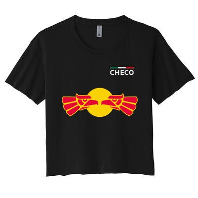 Checo Formula Racing Driver Fan Team Funny Hecho En Mexico Women's Crop Top Tee