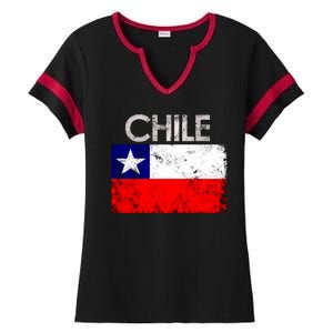 Chilean Flag Retro Chile Ladies Halftime Notch Neck Tee