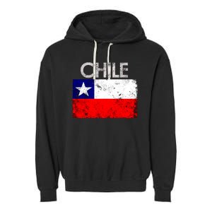 Chilean Flag Retro Chile Garment-Dyed Fleece Hoodie