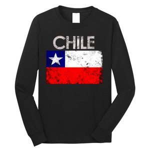 Chilean Flag Retro Chile Long Sleeve Shirt