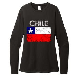 Chilean Flag Retro Chile Womens CVC Long Sleeve Shirt