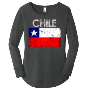 Chilean Flag Retro Chile Women's Perfect Tri Tunic Long Sleeve Shirt