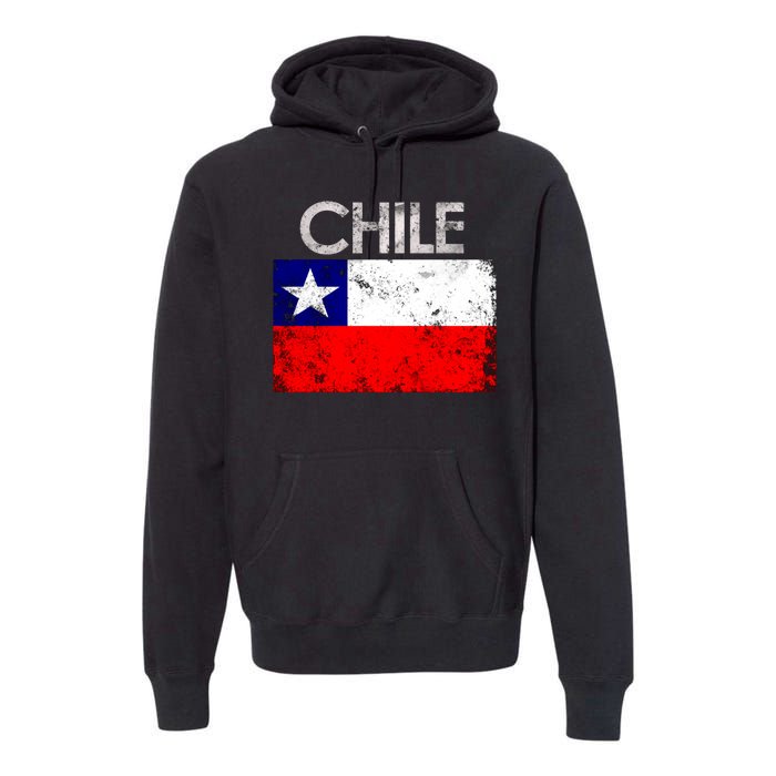 Chilean Flag Retro Chile Premium Hoodie