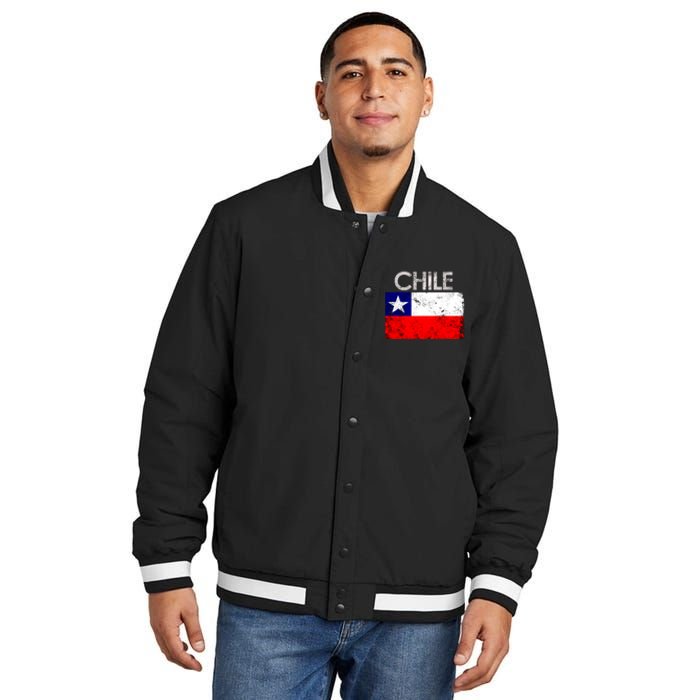 Chilean Flag Retro Chile Insulated Varsity Jacket