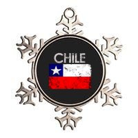 Chilean Flag Retro Chile Metallic Star Ornament